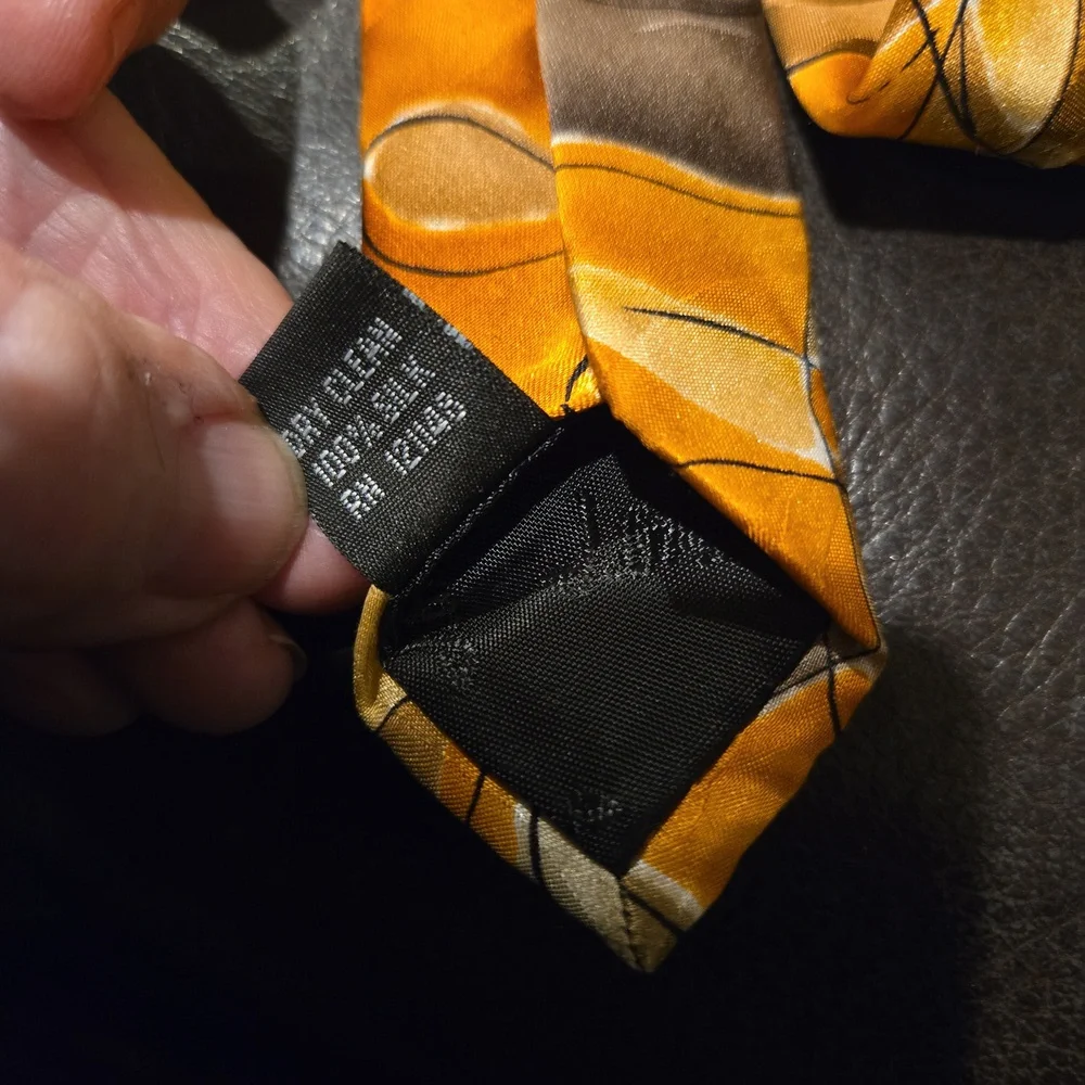 Garcia 100% Silk Happy Birthday Collection 56 Black & Orange Men's Tie
